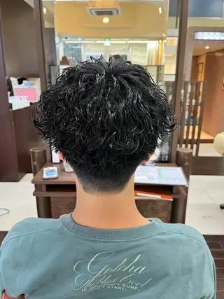 ショート パーマ メンズ AROH  men's cut&men's perm 船橋店所属・🧊メンズ特化🧊 高木航希のヘアスタイル