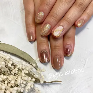 ネイル ネイルPetit Ribbonのネイルデザイン