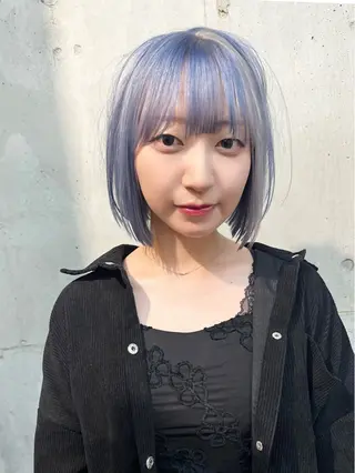 ショート カラー ヘアアレンジ lani ブリーチ /ダブルカラーのヘアスタイル