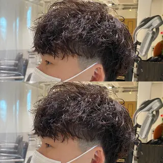 パーマ 神奈川大学最寄り白楽 三本松巧のヘアスタイル