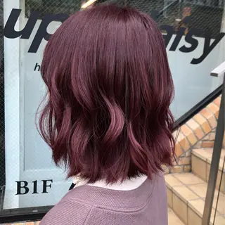 ミディアム カラー パーマ ヘアアレンジ 八巻 晴香のヘアスタイル