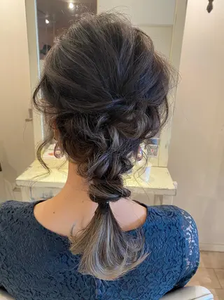 ミディアム ヘアアレンジ Hair&Rich  style　genesis所属・早朝、日祝セット🉑 TSUBASAのヘアスタイル