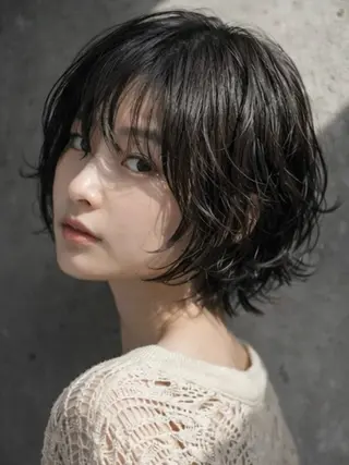 ショート パーマ カライング所属・抜け感🦖似合わせ カット/izumiのヘアスタイル