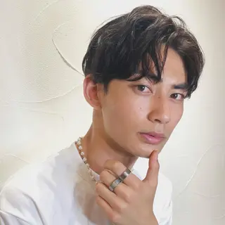 ショート カラー パーマ メンズ メンズサロン💈 吉岡陽【中野】のヘアスタイル