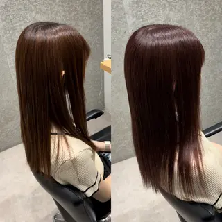 セミロング カラー 髪質改善ヘアケア 艶髪特化/上田のヘアスタイル