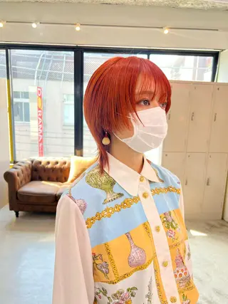 カラー 💥ウルフカット デザインあんな💥のヘアスタイル