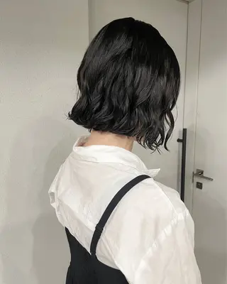 ミディアム カラー パーマ 表参道/髪質改善・ 透明感 colorのヘアスタイル