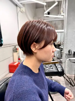 ショート カラー 色気レイヤー& ショートはお任せ🌟のヘアスタイル