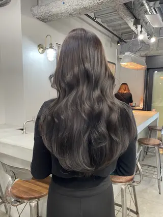 ロング カラー 新宿/韓国ヘア/ 髪質改善ストレートのヘアスタイル