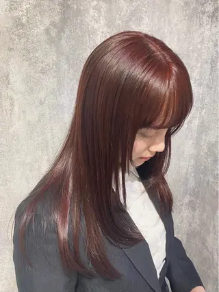 ロング カラー shiori/透明感 /顔周り/髪質改善のヘアスタイル