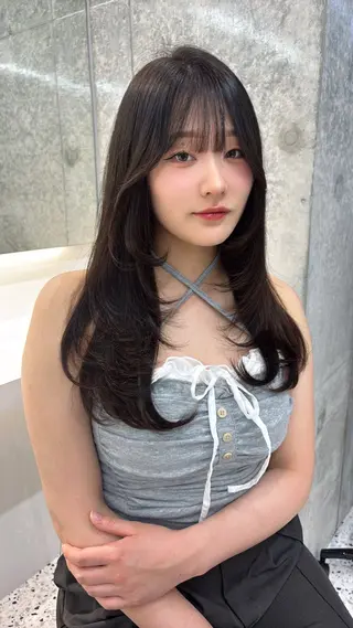 ロング 髪質改善×韓国ヘアサロン Role 博多【ロール】所属・yui🎀ブリーチ なしWカラー／博多のヘアスタイル