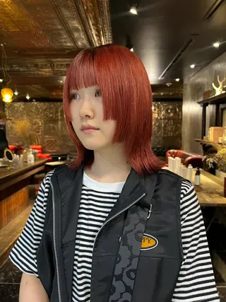 ミディアム カラー haco＋所属・圧倒的デザイン力 店長🎨RENAのヘアスタイル