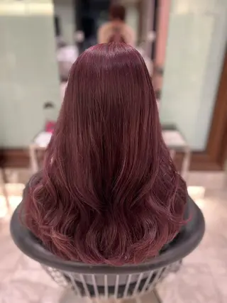 ロング カラー ヘアアレンジ 顔周り/透明感/銀座 🩵りのせのヘアスタイル