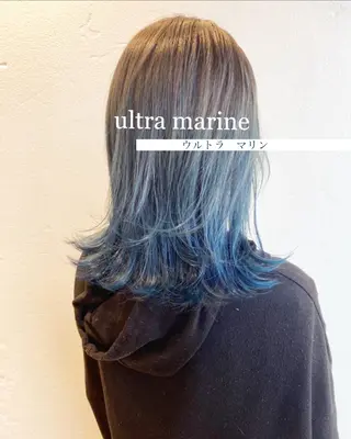 セミロング カラー 金安 かんたのヘアスタイル