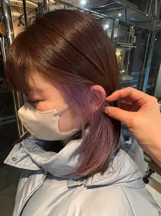 ミディアム カラー 樋口 夏海のヘアスタイル