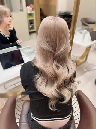 ロング カラー ダブルカラー 韓国レイヤーKYONのヘアスタイル