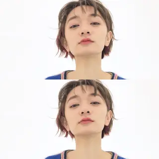 ショート カラー パーマ Memories水天宮前所属・花渕 俊彦のヘアスタイル