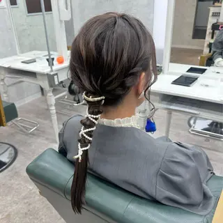 ロング ヘアアレンジ JUNSHIN🦋 ヘアセット／カラーのヘアスタイル