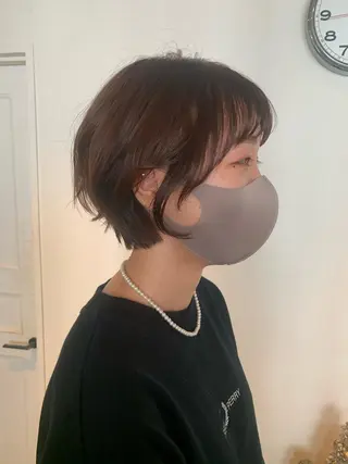 ショート カラー パーマ ヘアアレンジ メンズ キッズ ネイル マツエク・マツパ SALOWIN梅田茶屋町店所属・ウルフレイヤーカット /チヒロのヘアスタイル
