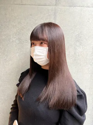 ロング LONESS GINZA所属・FUJIIKANON /ケア‪透明感カラーのヘアスタイル