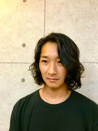 ミディアム パーマ メンズ icon.hakata所属・kazuki iconのヘアスタイル