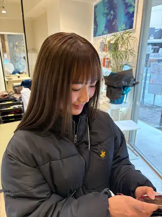 ミディアム パーマ あいり 福岡美容師のヘアスタイル