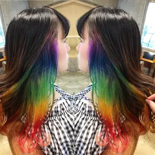 セミロング カラー パーマ ヘアアレンジ メンズ キッズ ネイル マツエク・マツパ サロンドミルク 原宿のヘアスタイル