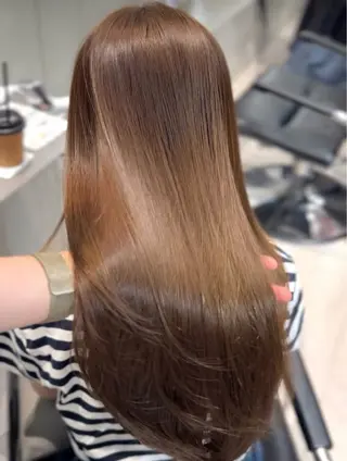 ロング カラー パーマ 表参道/ハイライト バレイヤージュのヘアスタイル