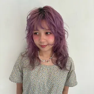 セミロング カラー ヘアアレンジ ニュアンスカラー🧶 nanacoのヘアスタイル