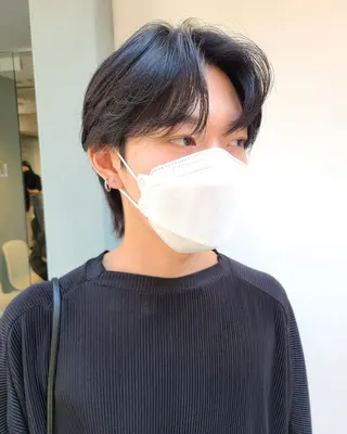 ショート パーマ メンズ 隈元 光のヘアスタイル