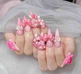 カラー ロング Bling Salonのネイルデザイン