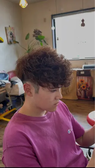 パーマ メンズ クラシックスタイル 💈鈴木洵誠のヘアスタイル