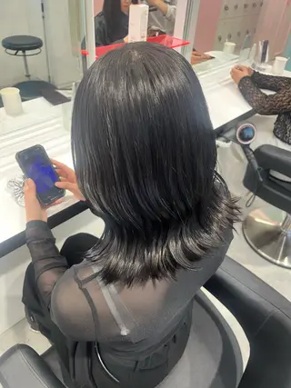 ミディアム カラー みう/仙台/暖色/ 艶髪/顔周りカット/のヘアスタイル