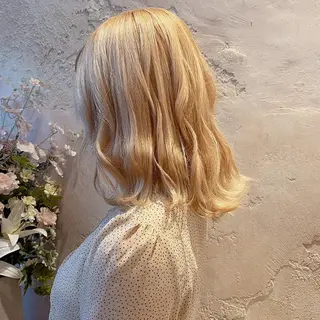 セミロング 川井麻由🎀アイドル 量産🎀ピンクカラーのヘアスタイル