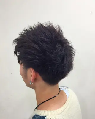 ショート カラー メンズ 🌛ダブルカラー 🌜SAYAKAのヘアスタイル