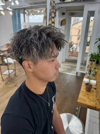 ショート カラー パーマ メンズ YUIMARL/ HIROTOのヘアスタイル