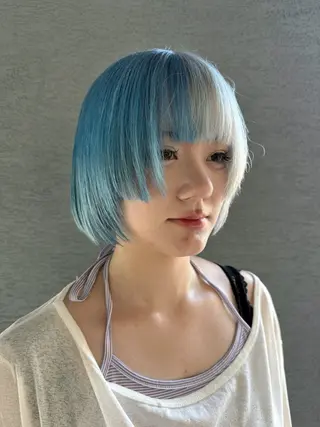 ミディアム 山影✨バレイヤージュ ハイライト✨メンズ◎のヘアスタイル