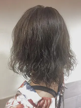 ミディアム カラー パーマ 可愛いを作る神 ナオヒロのヘアスタイル