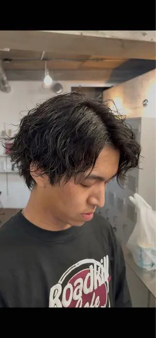 パーマ メンズ 似合わせヘア/ ハイライト/廣田歩のヘアスタイル