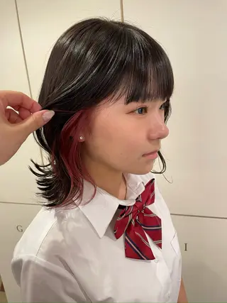 ミディアム カラー 髪質改善サロンLOUIMADNA栄店所属・🌈縮毛矯正特化 杉浦　夏生のヘアスタイル