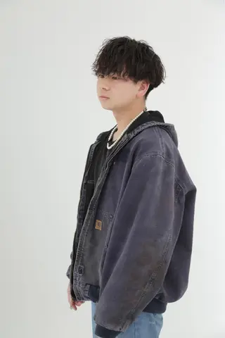 ヘアアレンジ メンズ 樽川翔/フェザーパー マ/シャドウパーマのヘアスタイル