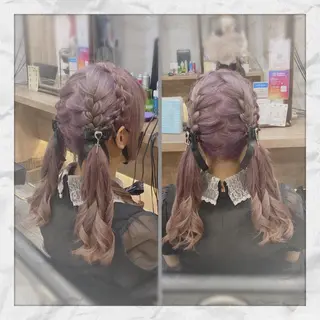 セミロング ヘアアレンジ ヘアセット/着付け 𓇼 松本 夏美𓇼のヘアスタイル