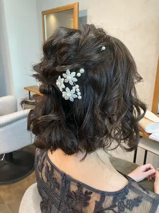ミディアム ヘアアレンジ Hair&Make Nahoのマツエク・マツパデザイン