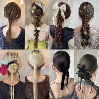 ヘアアレンジ 艶カラー/縮毛矯正/ ケア/アレンジ/桜悠のヘアスタイル