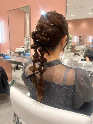 ロング ヘアアレンジ 👔ボブ﹨似合 わせパーマ🩳ももかのヘアスタイル