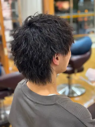 ミディアム パーマ メンズ ufu hair所属・齋藤 元気のヘアスタイル