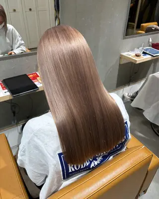 ロング カラー 艶髪ブリーチ/レイヤ ー/竹本幸希のヘアスタイル