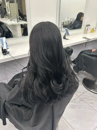 ロング カラー パーマ ヘアアレンジ メンズ キッズ ブリーチなしカラー/ ブラウン/レイヤーのヘアスタイル