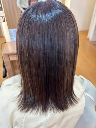 ミディアム 髪質改善カラー 清利あやなのヘアスタイル