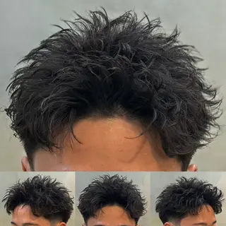 ショート パーマ メンズ ドルクス上野店所属・トミモト アユムのヘアスタイル